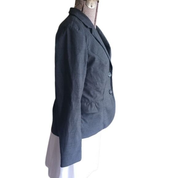 Banana Republic Petite Gray Blazer, Sz 4P - Picture 4 of 13